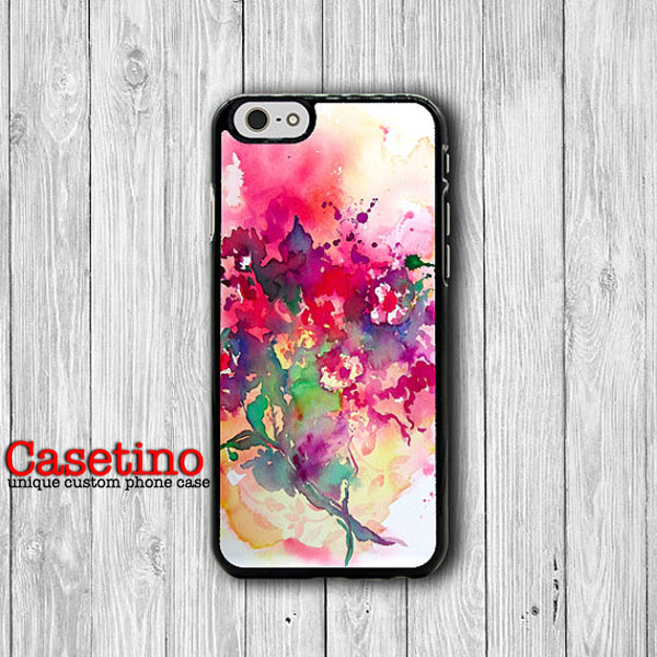 Abstract Art Rose Flower Painting Floral Iphone Case - Iphone 6, Iphone 6 Plus, Iphone 5s, Iphone 5 Case, Iphone 5c, Iphone 4s Watercolor#1-124